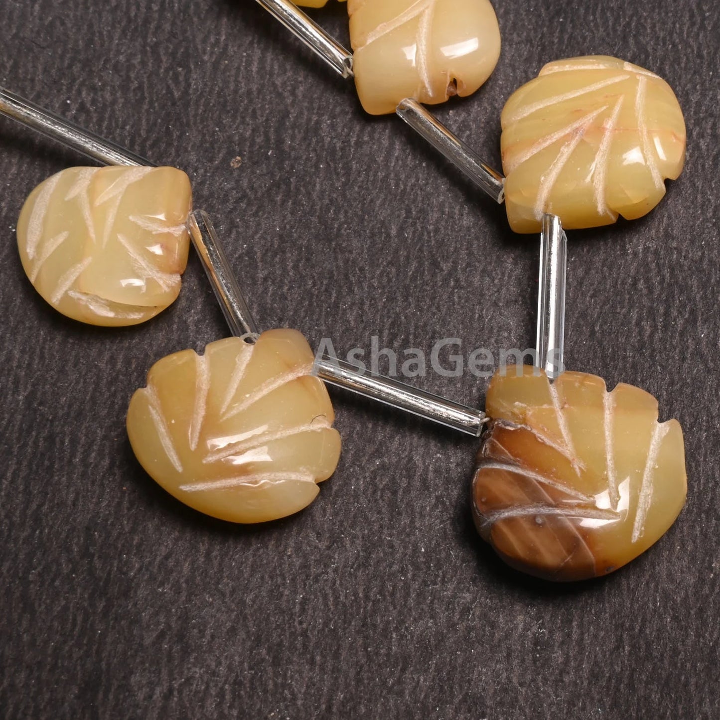 Beautiful Yellow Opal Heart Carved Gemstone Handmade Beads, Natural Shaded Yellow Opal Carving Heart Side Drill Opal Bead Jewelry Craft SALE