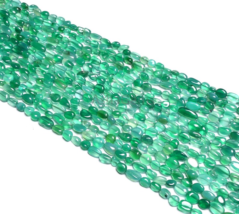 Beautiful Green onyx Shaded Smooth Nuggets Tiny Beads,5-9 mm Green Onyx Nugget Shape Plain Handmade Loose Onyx Gemstone Beads jewelry SALE (AG 22296)