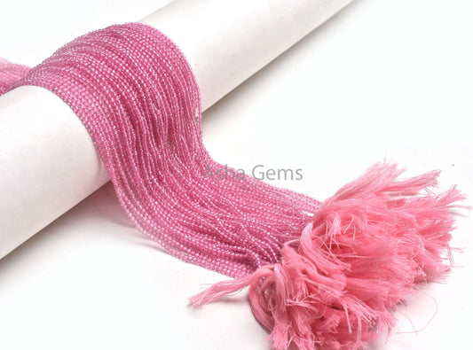 AAA Natural Topaz Pink Coated Micro Cut Faceted Rondelle Beads, Topaz Machine Cut Gemstone Beads, Topaz Pink Coated Beads Jewelry Craft SALE