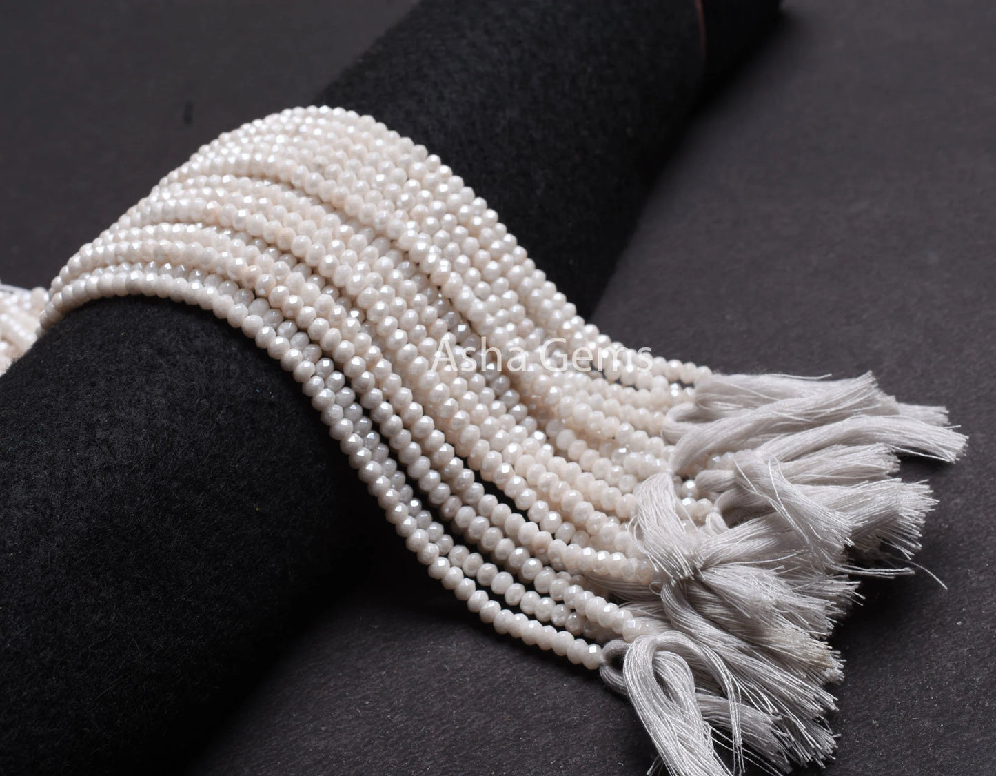 Beautiful Jade Silver Coated Faceted Rondelle Beads,4.5 mm Silverite Micro Cut Gemstone Beads, White Silverite Machine Cut Bead Jewelry SALE