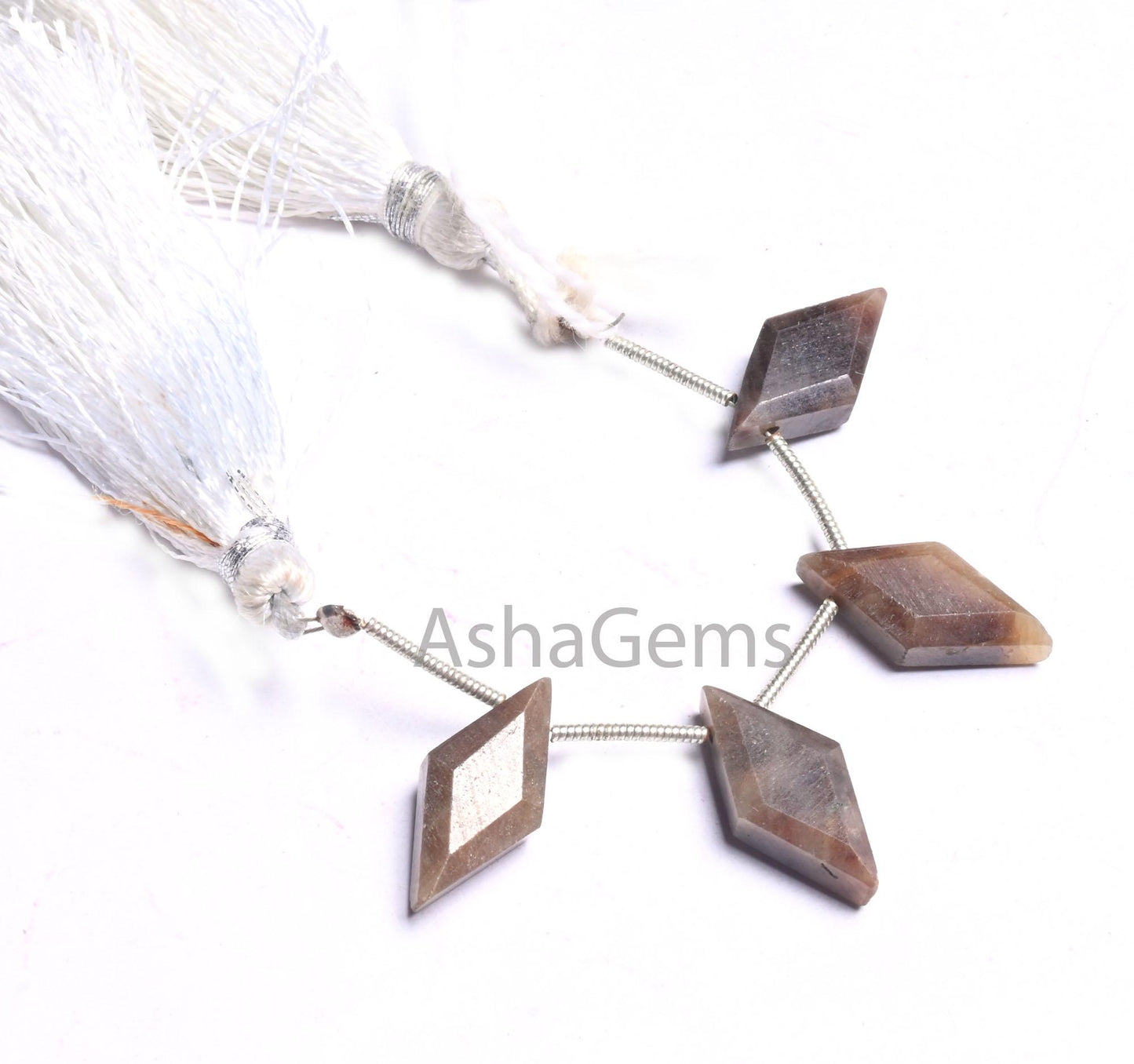 Beautiful Brown Jasper Faceted Rhombus Shape Beads,9-18mm Natural Jasper Fancy rhombus Side Drill Gemstone Briolette Bead Jewelry Craft SALE (AG 18673)