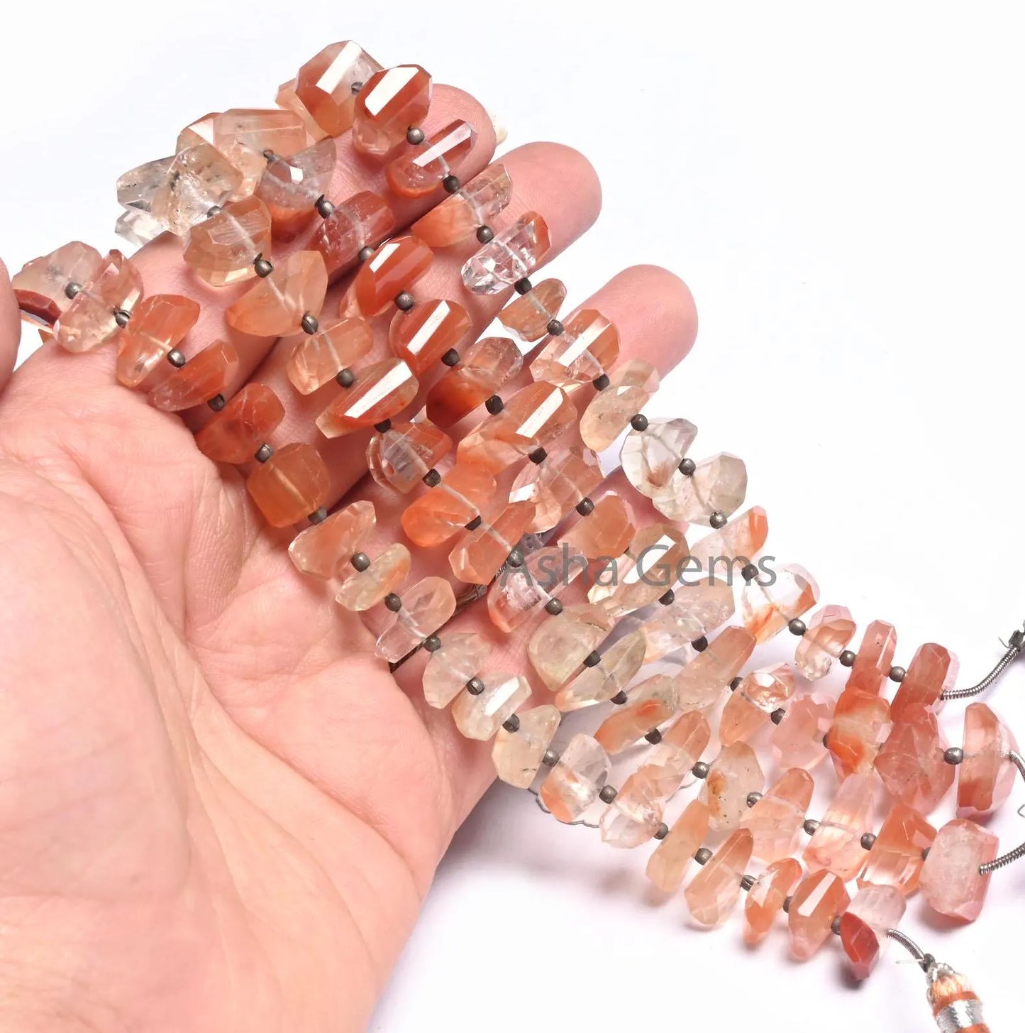 Shaded Red Lepidocrocite fancy Nugget faceted Gemstone Beads, Fine Natural Lepidocrocite Center Drill Nugget Fancy Beads Jewelry making SALE (AG 18548)
