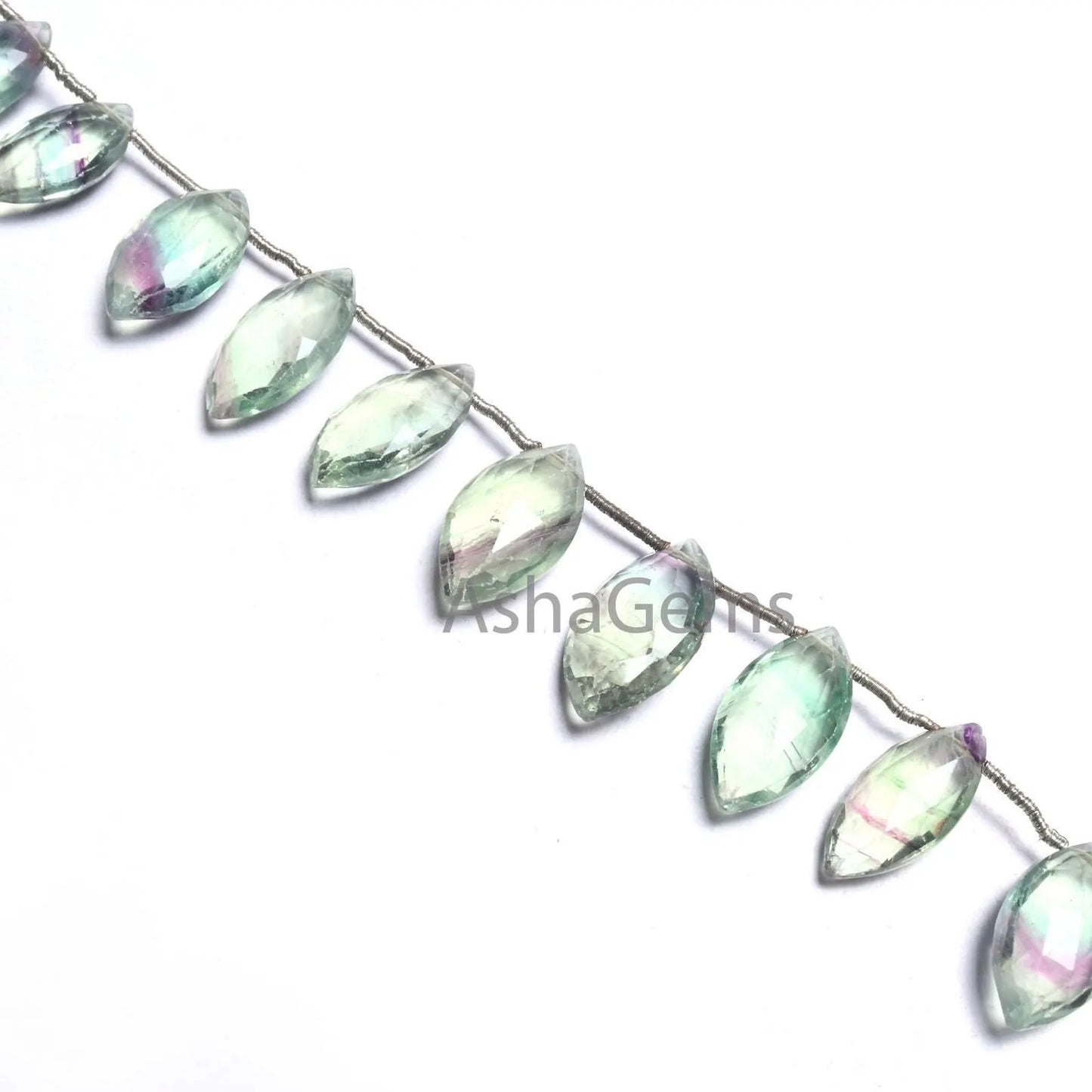 AAA Quality Green Fluorite Fancy Marquise Shape faceted Beads, Natural Fluorite Marquise Briolette Gemstone Fluorite Bead Jewelry Craft SALE (AG 18620)