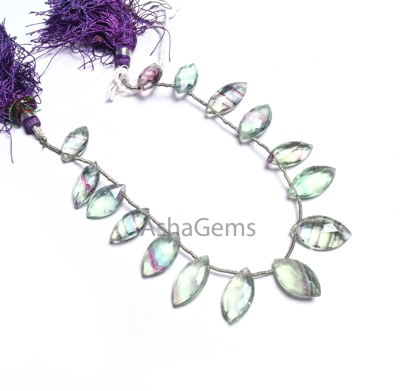 AAA Quality Green Fluorite Fancy Marquise Shape faceted Beads, Natural Fluorite Marquise Briolette Gemstone Fluorite Bead Jewelry Craft SALE (AG 18620)