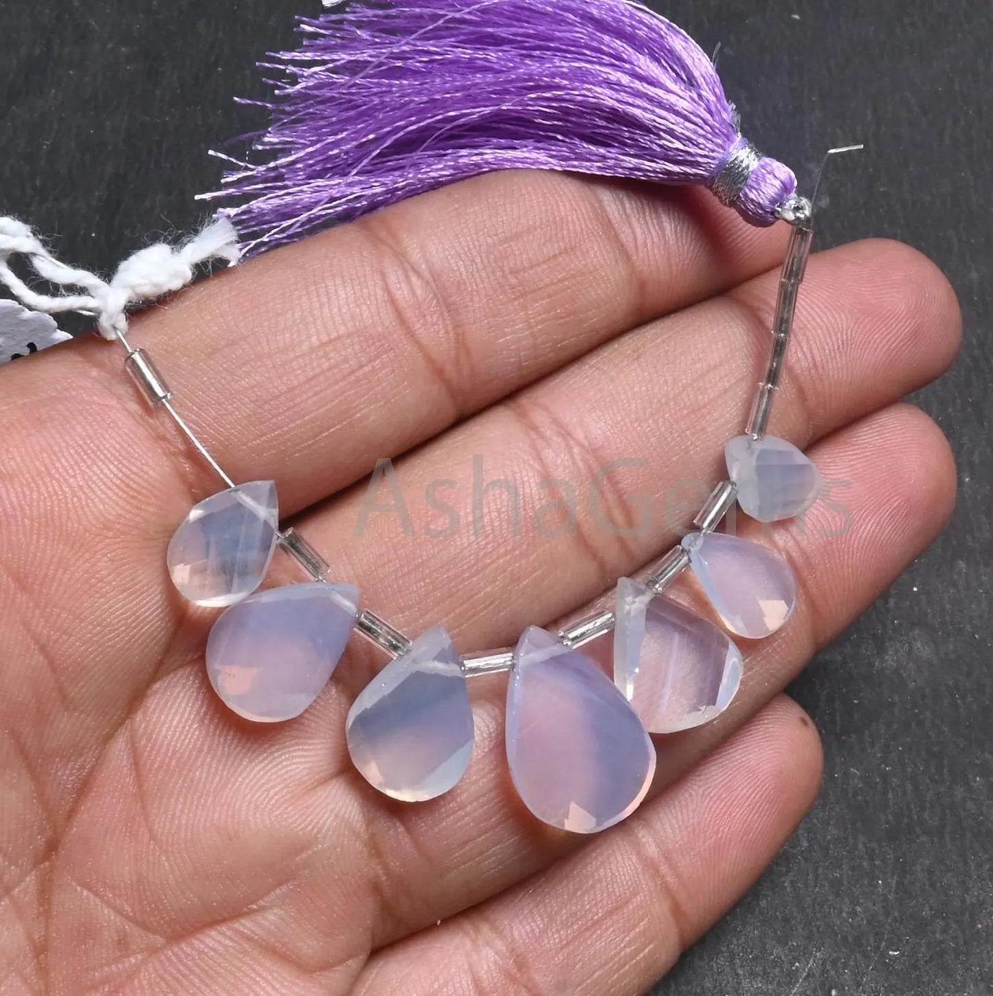 Fine Quality Lavender Quartz Twisted Pear Shape faceted Beads, Natural Purple Lavender Quartz Fancy Briolette Gemstone Beads Jewelry Crafts (AG 18635)