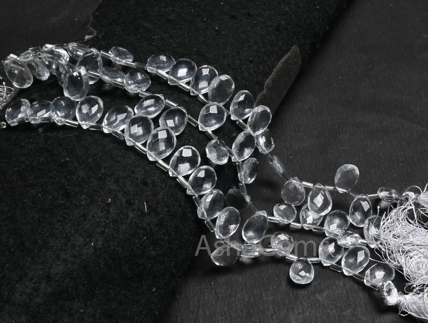 AAA Quality White Quartz Hydro Faceted Pear Shape Beads,9-13.5 mm Clear Quartz Hydro Checker Cut Teardrop Briolette Bead Jewelry making SALE (AG 18766)