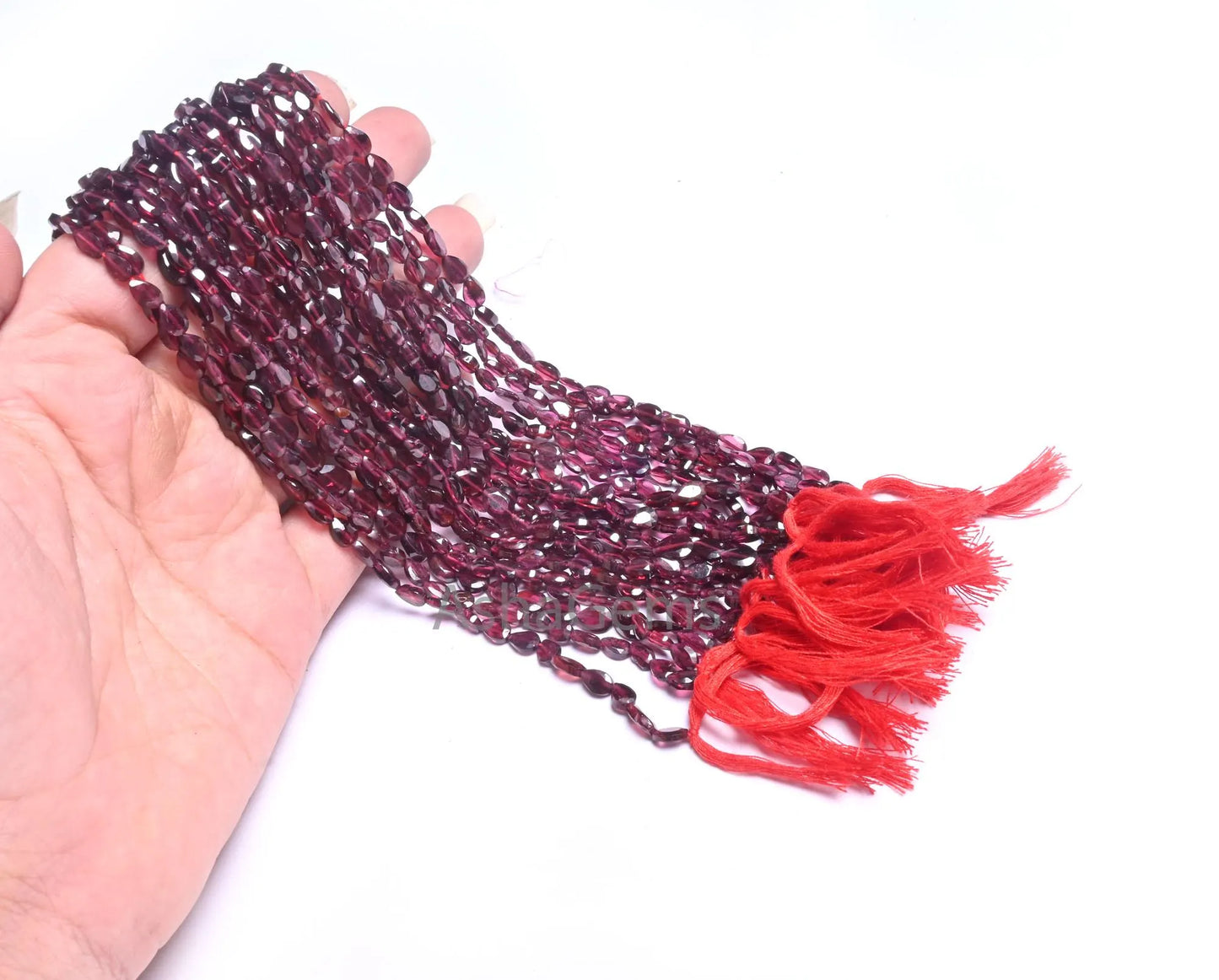 Natural Red Garnet Faceted Pears Shape Beads,13" Strand Garnet Straight Drill Pear Beads Garnet Flat Teardrop hand Cut Faceted Gemstone Bead ( 18727)