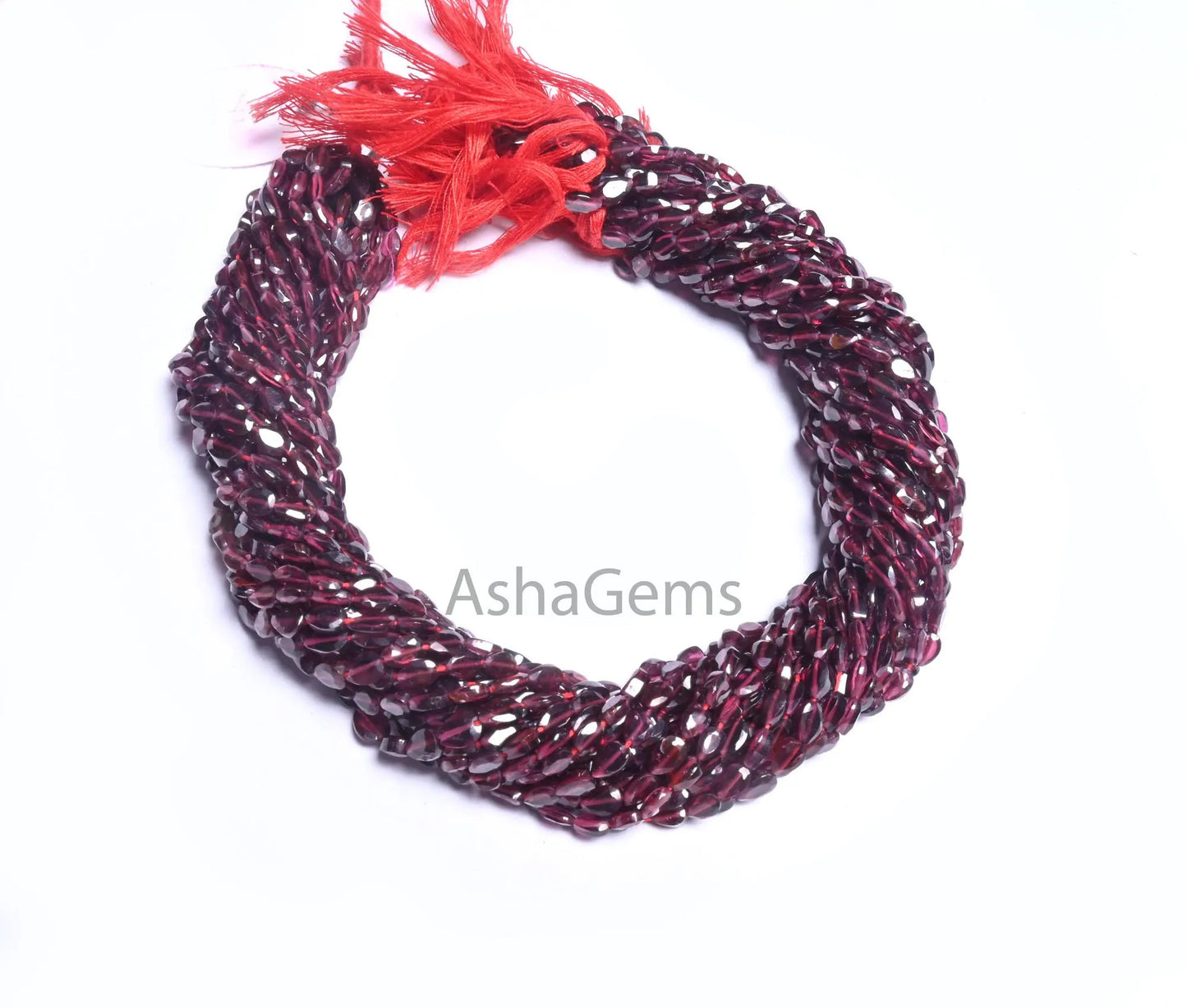 Natural Red Garnet Faceted Pears Shape Beads,13" Strand Garnet Straight Drill Pear Beads Garnet Flat Teardrop hand Cut Faceted Gemstone Bead ( 18727)