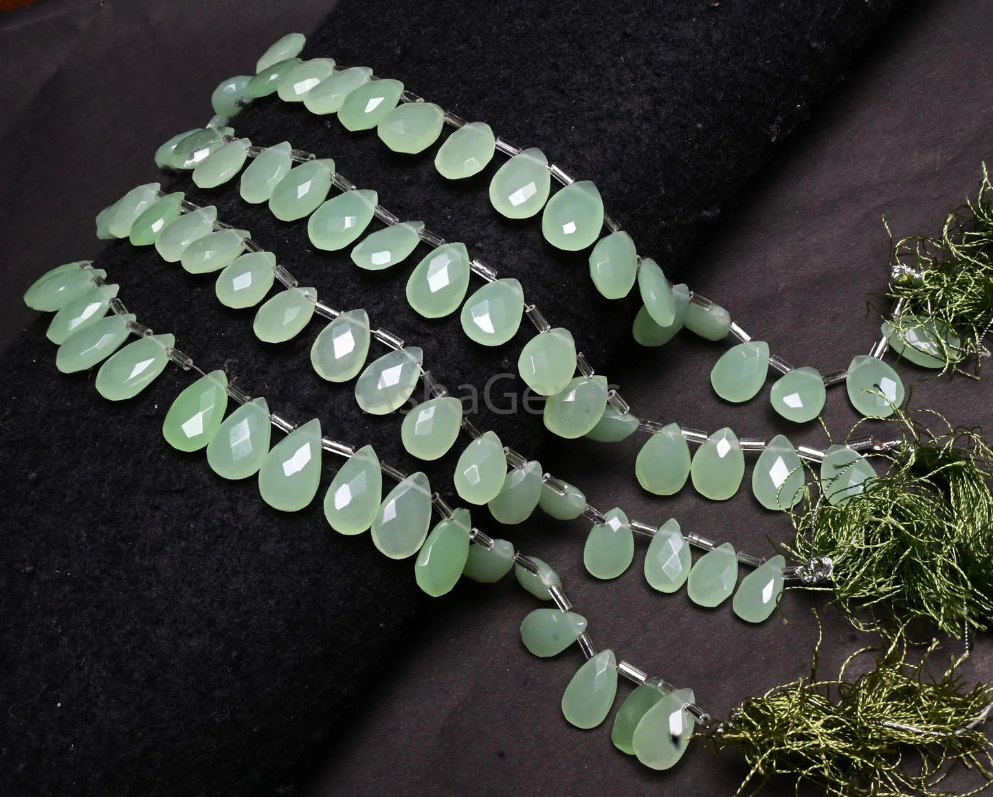 Beautiful Light Green Quartz Hydro faceted Pear Beads, AAA Prehnite color Teardrop Checker Cut Briolette Side Drill Beads Jewelry Craft SALE(AG 18731)