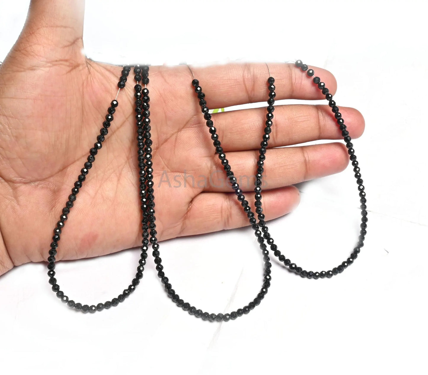 3.5 mm Natural Black Spinel Faceted Rondelle Gemstone Beads,15.5" AAA Coal Black Spinel Micro Machine Cut Spinal Beads Jewelry Necklace SALE