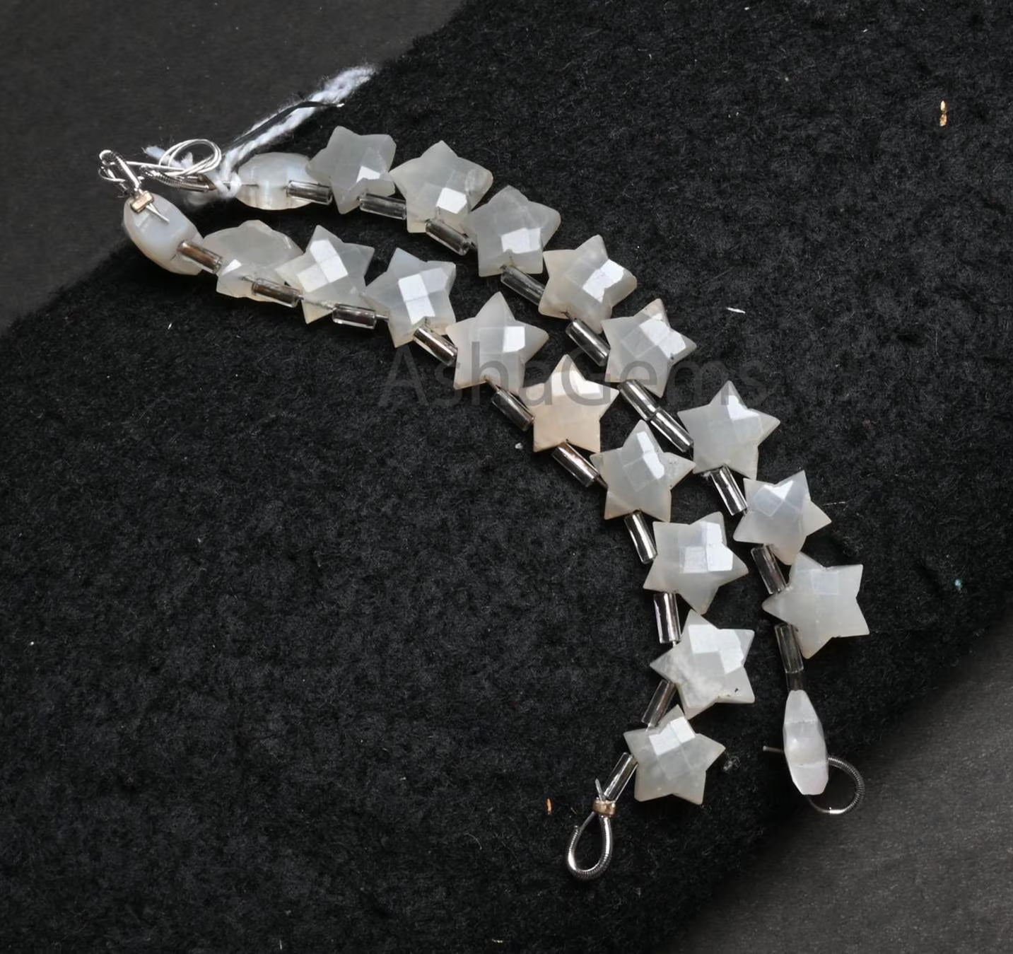 10mm Beautiful Milky moonstone fancy star shape Carving beads, Natural white Moonstone Carved star faceted Briolette bead Jewelry Craft SALE (AG 18868)