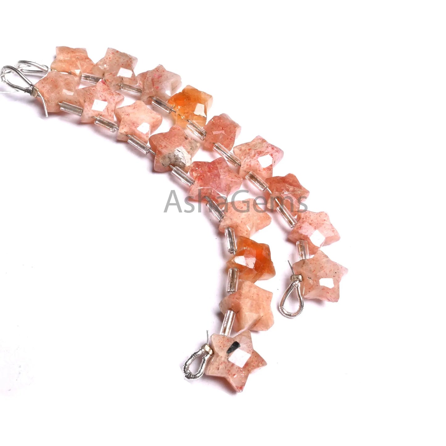 Red Sunstone Fancy carved Star shape Gemstone Beads, Natural sunstone beads, Red sunstone carving star Side Drill Beads jewelry making craft(AG 18884)