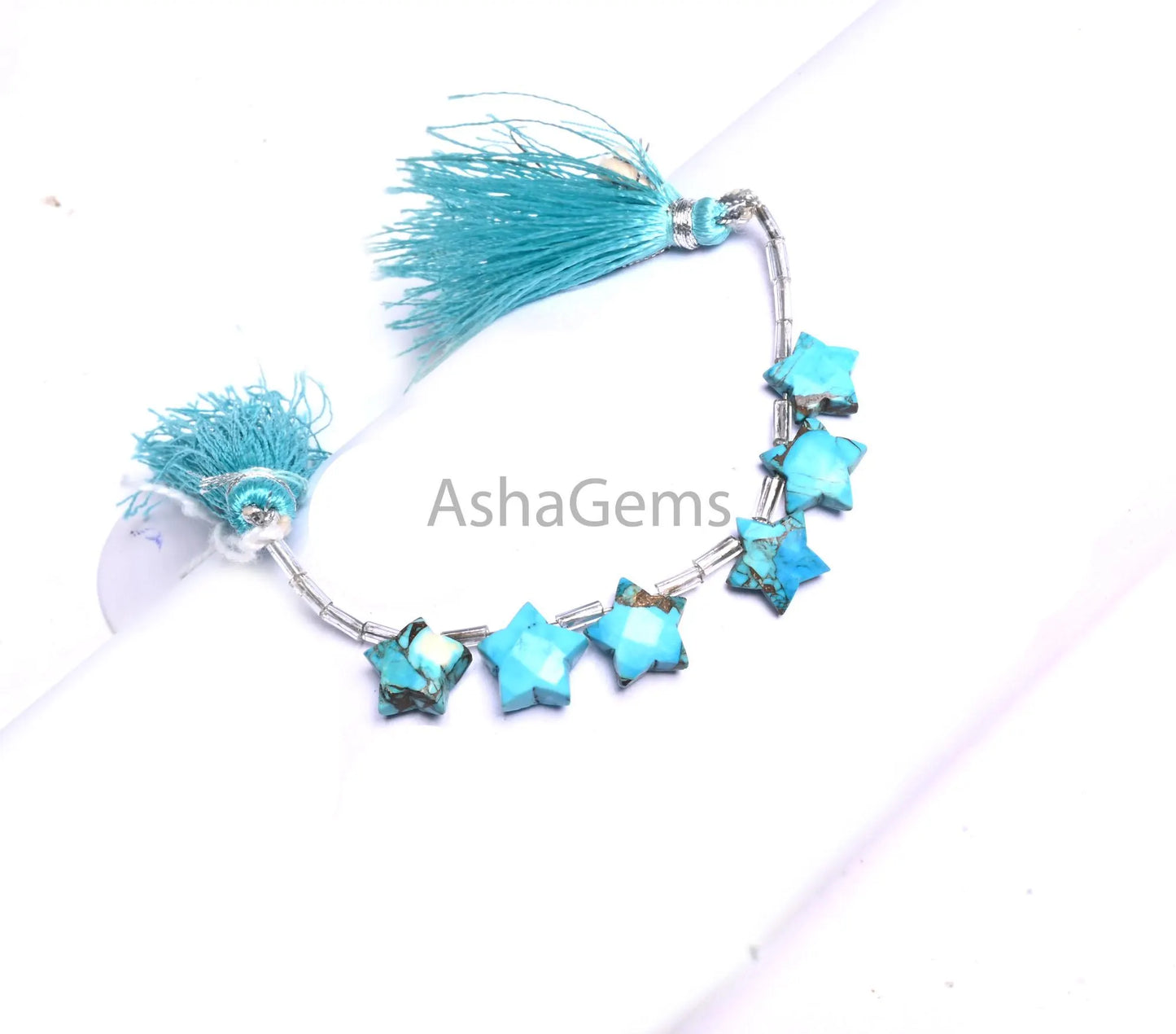 Beautiful Copper Turquoise Faceted Star Shape Beads,10 mm Fine Copper Turquoise Fancy Star Briolette Turquoise Gemstone Bead Jewelry Makings (AG 18889)