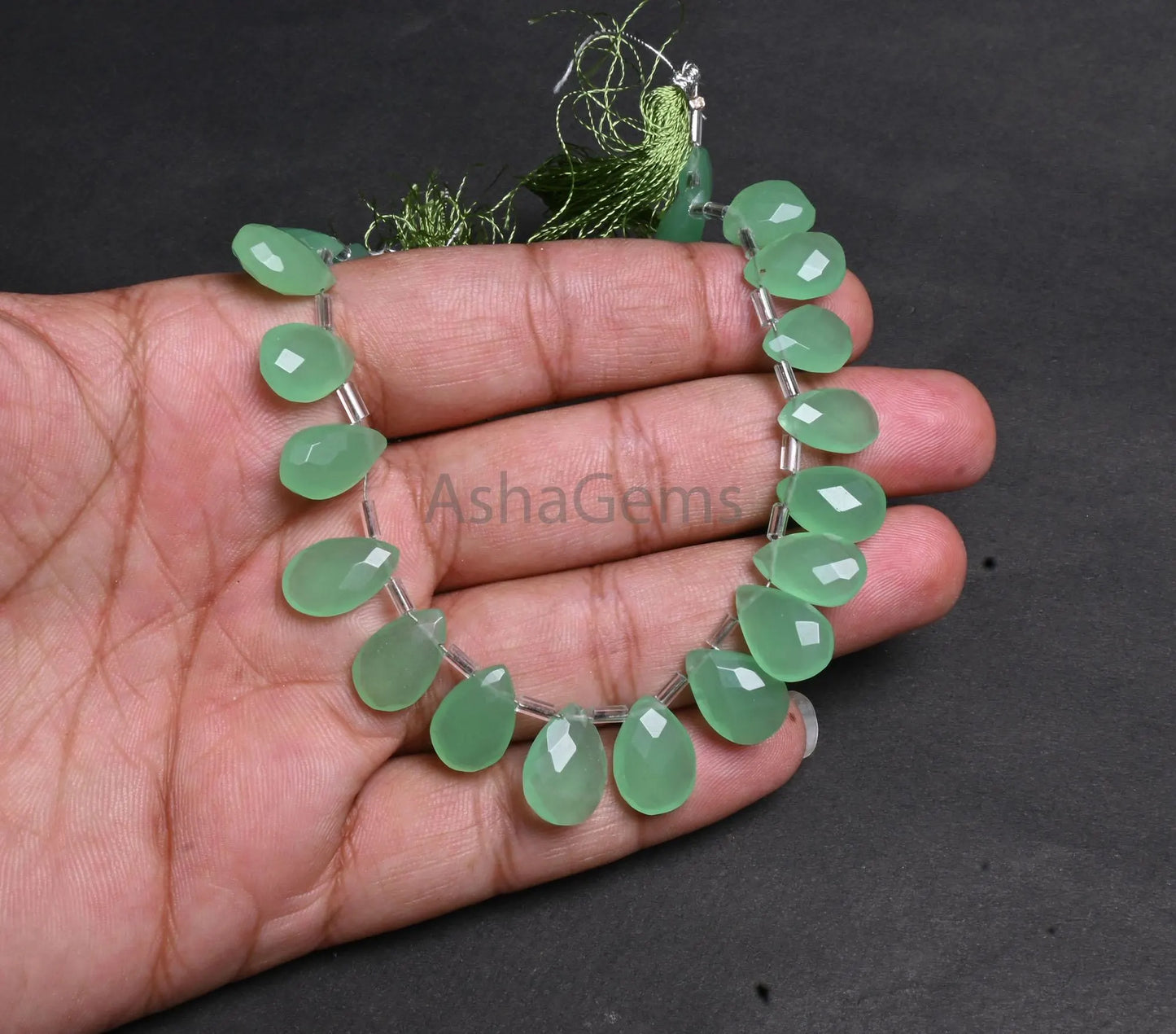 Fine Quality Sea Green Quartz Hydro faceted Pear Shape Beads,9x12.5-10x14 mm Prehnite color Hydro Teardrop Briolette Bead Jewelry Craft SALE (AG 18916)