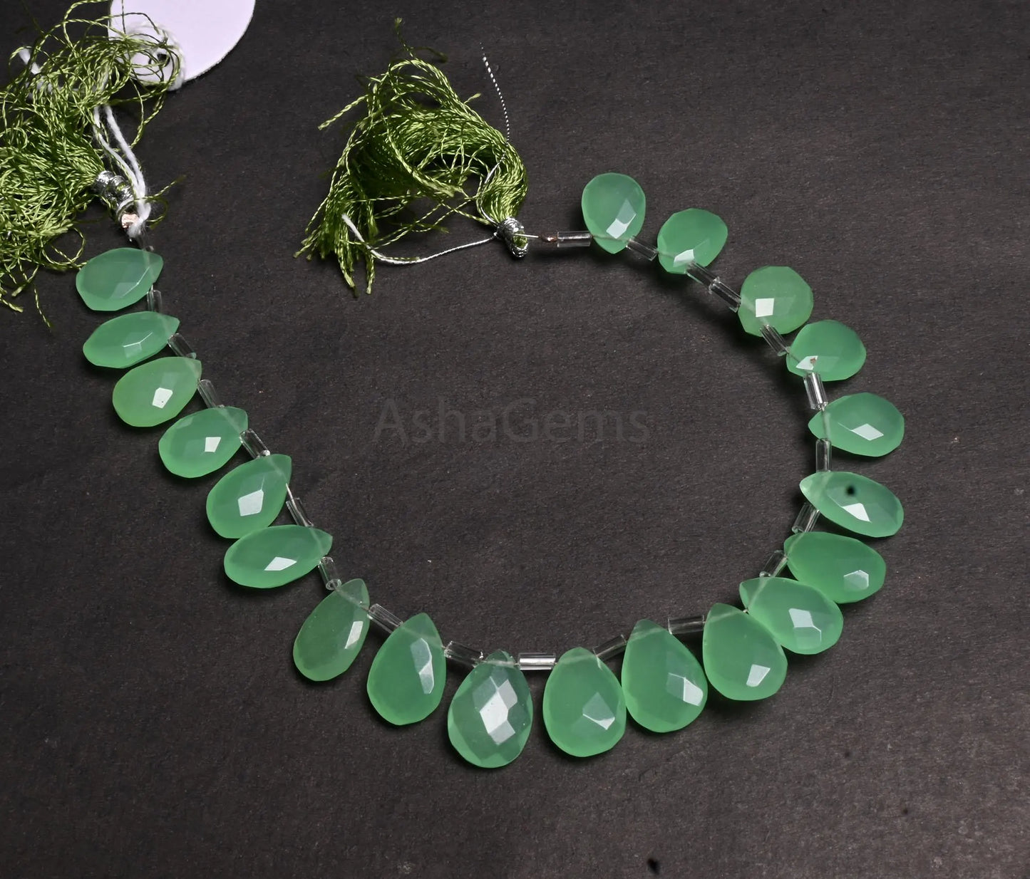 Fine Quality Sea Green Quartz Hydro faceted Pear Shape Beads,9x12.5-10x14 mm Prehnite color Hydro Teardrop Briolette Bead Jewelry Craft SALE (AG 18916)