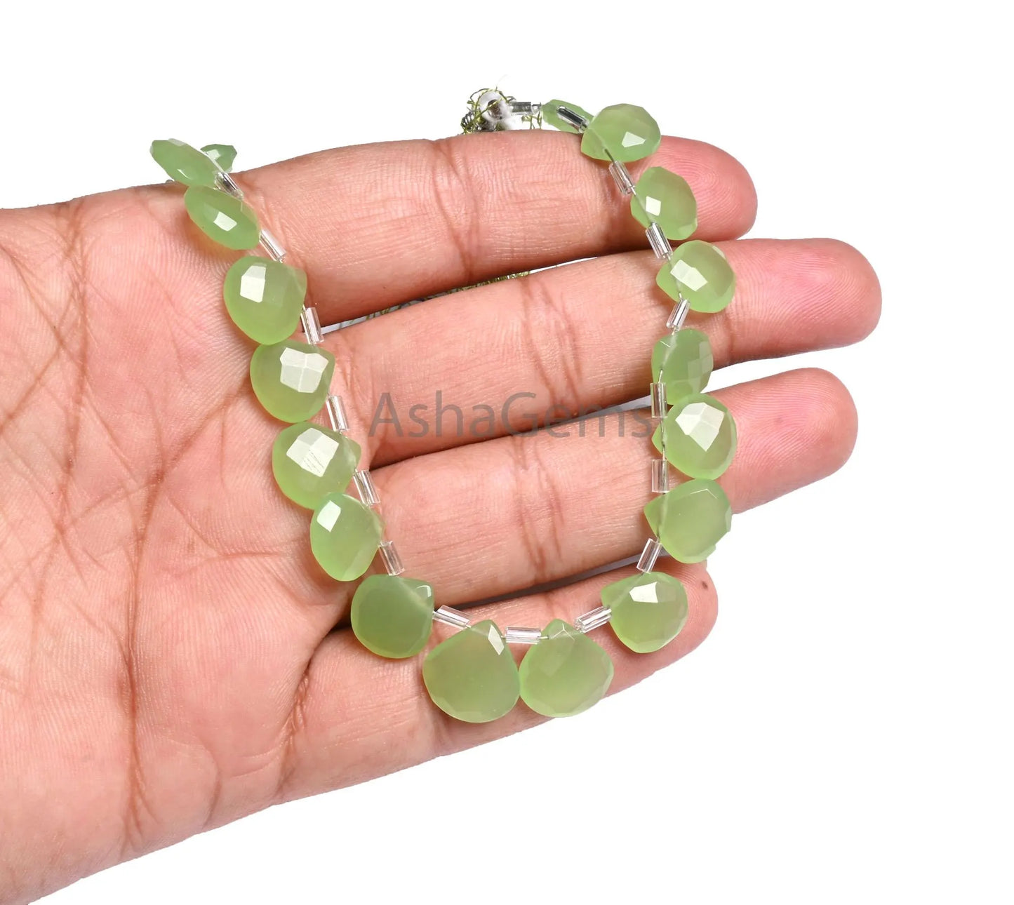 AAA Prehnite Color Hydro faceted Heart Shape Beads,10-12.5mm Light Green Quartz Hydro Hearts Checker Cut Briolette Bead Jewelry Craft SALE (AG 18908)