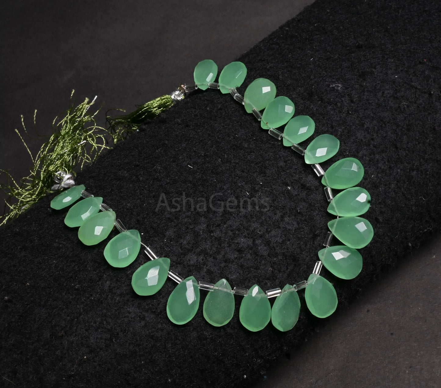 Fine Quality Sea Green Quartz Hydro faceted Pear Shape Beads,9x12.5-10x14 mm Prehnite color Hydro Teardrop Briolette Bead Jewelry Craft SALE (AG 18916)