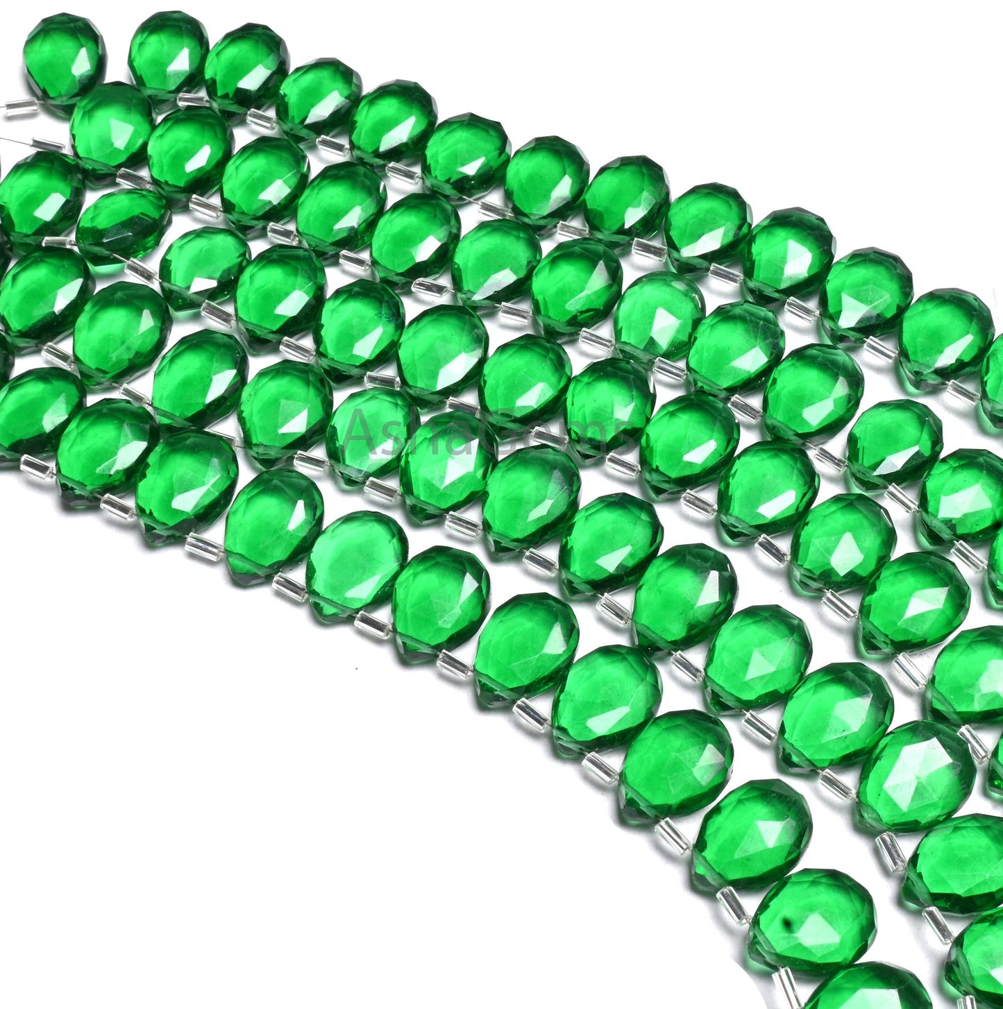 Beautiful Green Quartz Hydro Pears Shape Faceted Beads,12-16 mm AAA Quality Green Emerald Color Hydro Teardrop Briolette Beads Jewelry Craft (AG 18930)