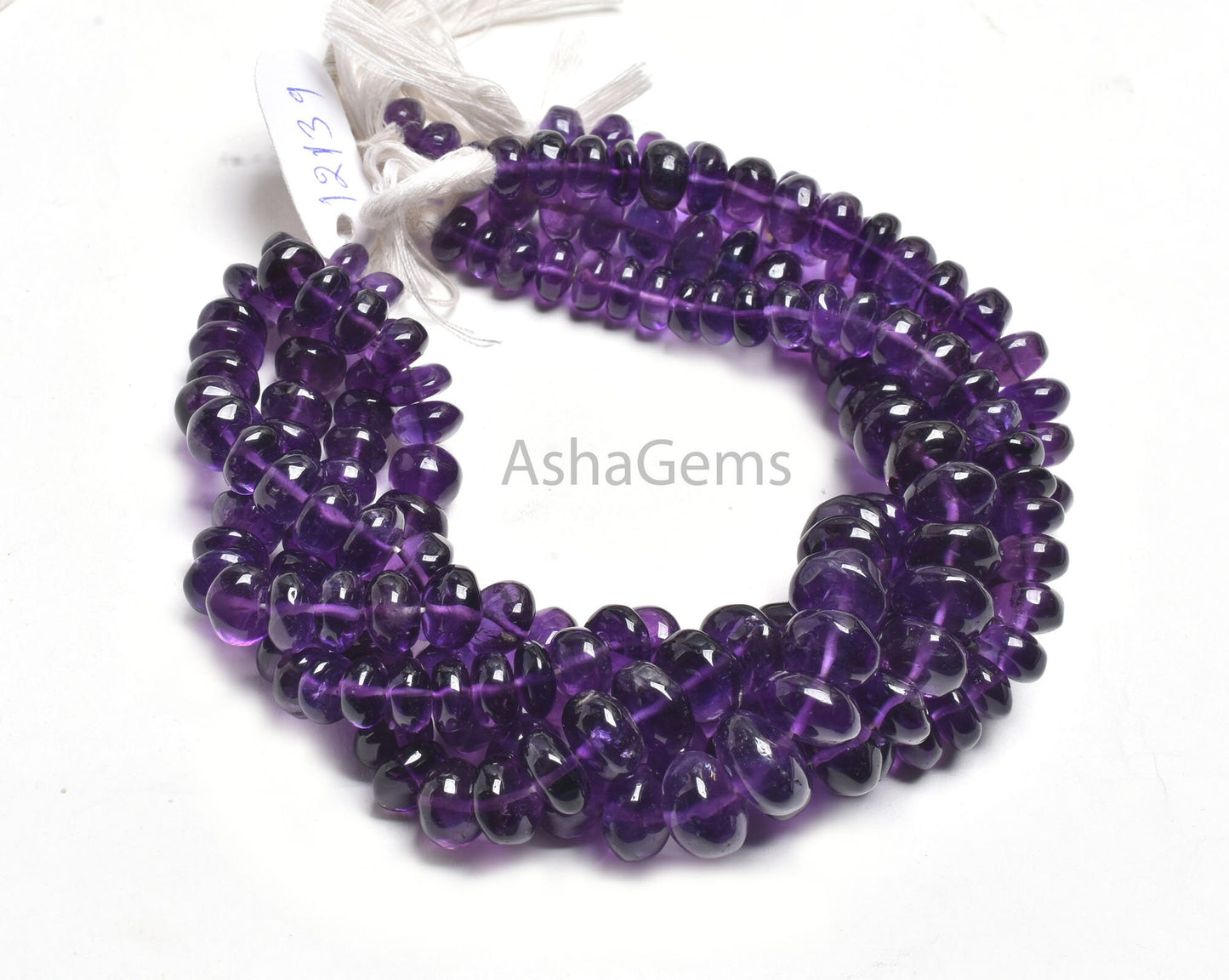 Beautiful Purple Amethyst Smooth Handmade Gemstone Beads, AAA Natural Amethyst Rondelle Beads,10" African Amethyst Bead Jewelry Making SALE