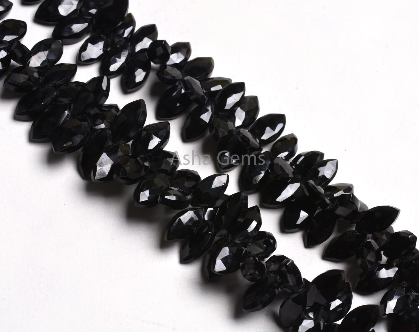 AAA Black Spinal Faceted Faceted Marquise Shape Beads,Natural Spinel Fancy Marquise Briolette Gemstone Beads, Black Spinal Bead Jewelry SALE