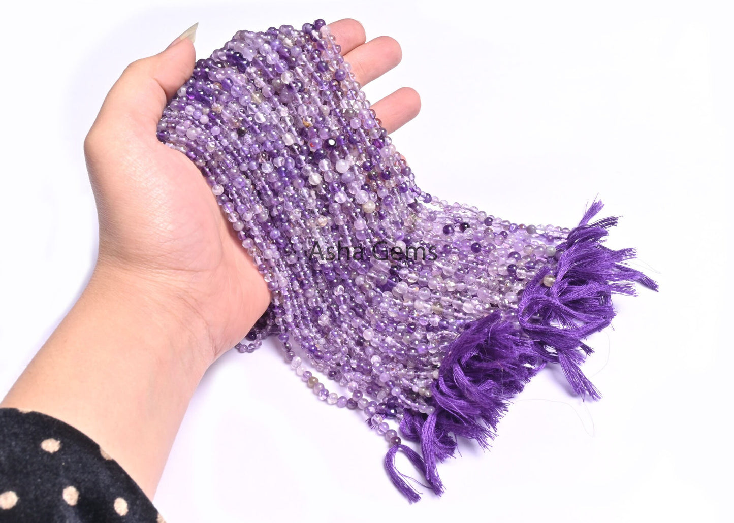 12.5" Strand Amethyst Smooth Round Shape Beads, Natural Amethyst Beads, Shaded Purple Amethyst Plain Round Ball Gemstone Bead Jewelry Making