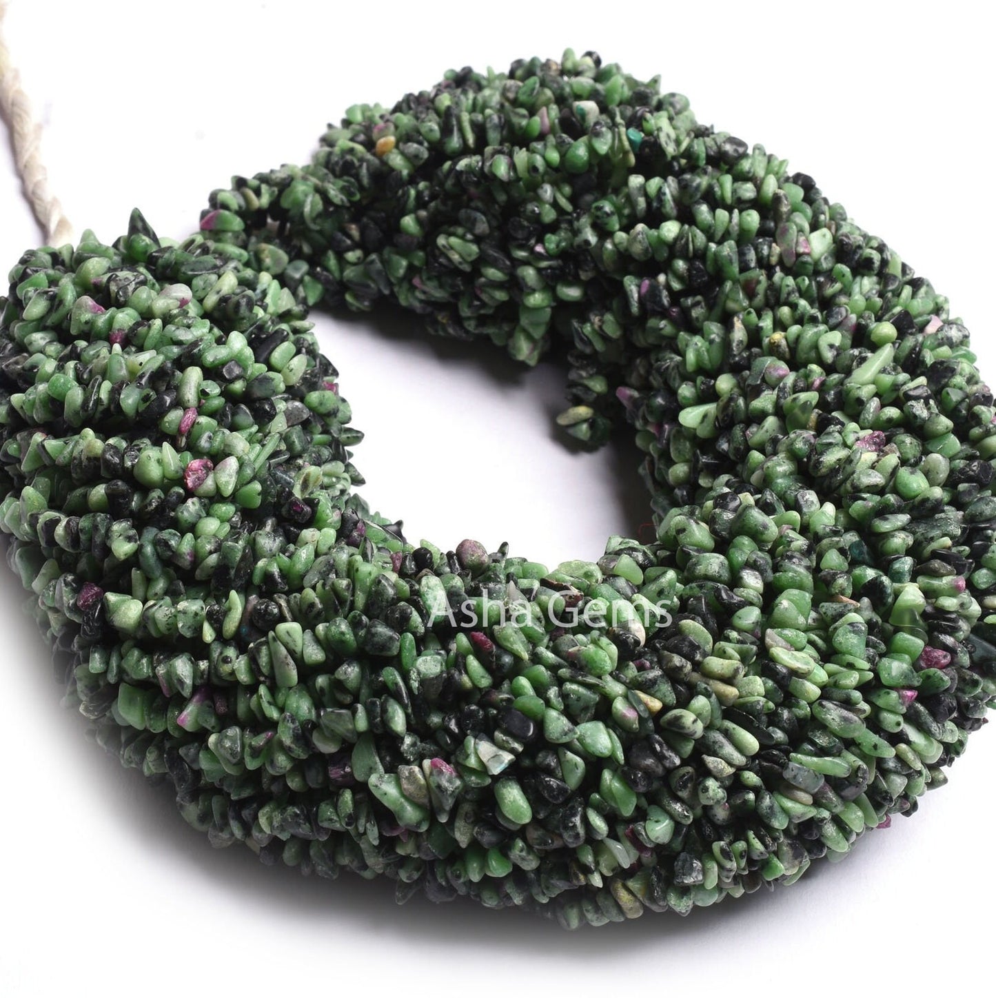 34" Strand Natural Ruby Zoisite Uncut Chips Raw Gemstone Beads, Smooth Rough Tiny Nugget Beads, Fine Ruby Zoisite Uncut Beads Jewelry Sale