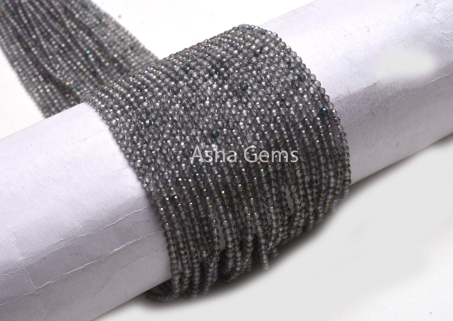 2.5 mm Natural Topaz Mystic Coated Micro Cut Beads,13" Strand AAA Topaz Machine Cut Gemstone Beads, Coated Topaz Beads Jewelry Necklace SALE