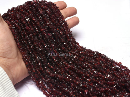 34" Strand Natural Orissa Garnet Uncut Chips Raw Beads Gemstone tiny Nuggets Smooth Beads, Fine Quality garnet Bead Uncut Chip Jewelry SALE