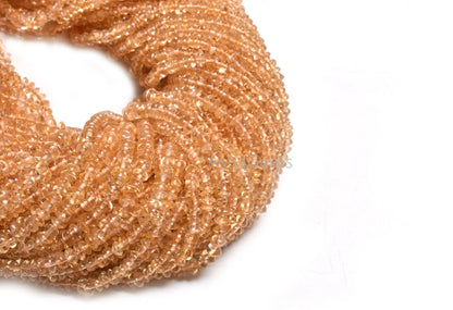 AAA Quality Citrine Quartz Smooth Button Shape Gemstone Beads,12" Natural Yellow Citrine Plain handmade Button Center Drill Bead Handicraft