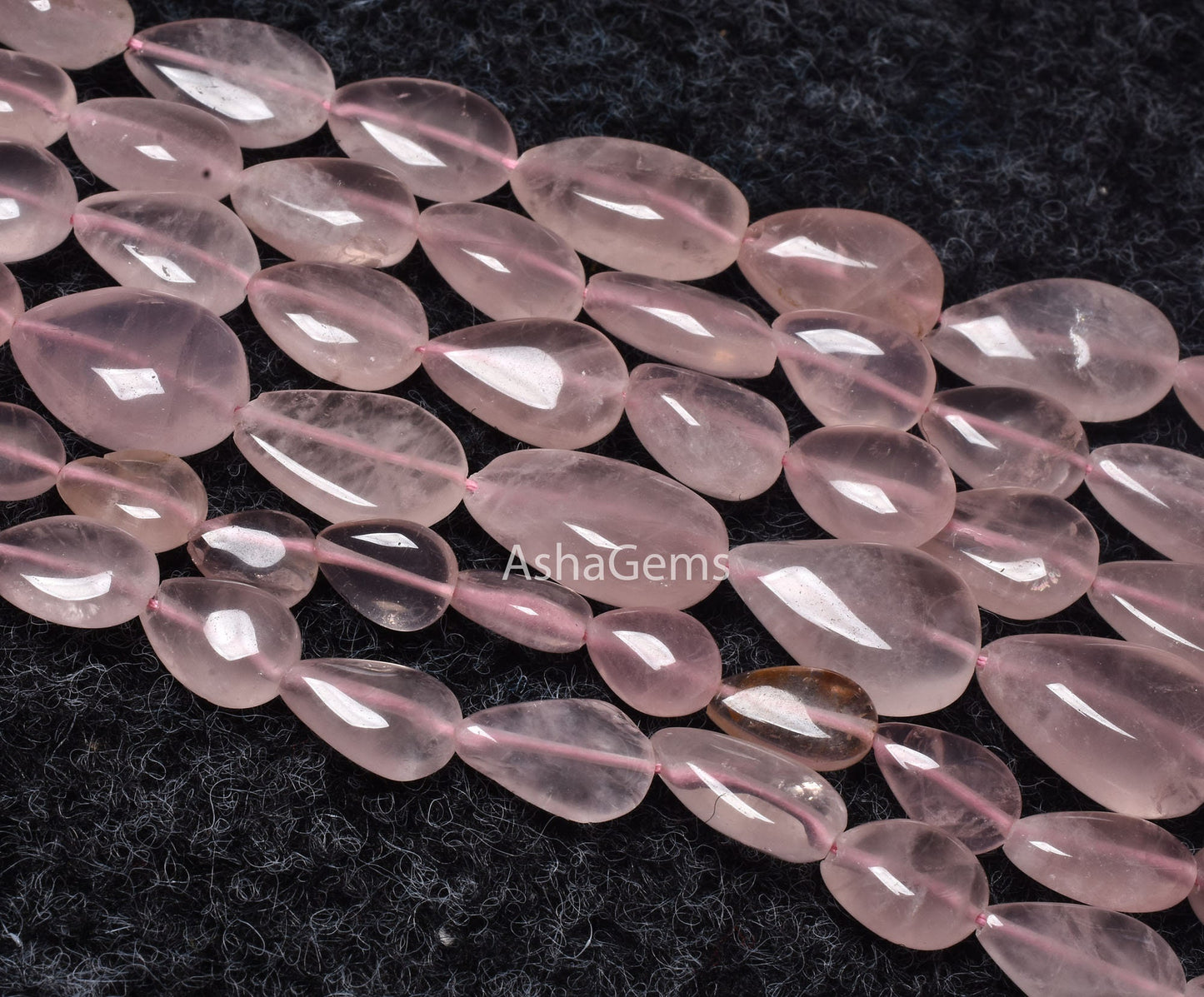 Beautiful Pink Rose Quartz Smooth Pears Shape Beads,13" Strand Rose Quartz Plain Handmade Beads, Quartz Pear Gemstone Beads Jewelry Crafts