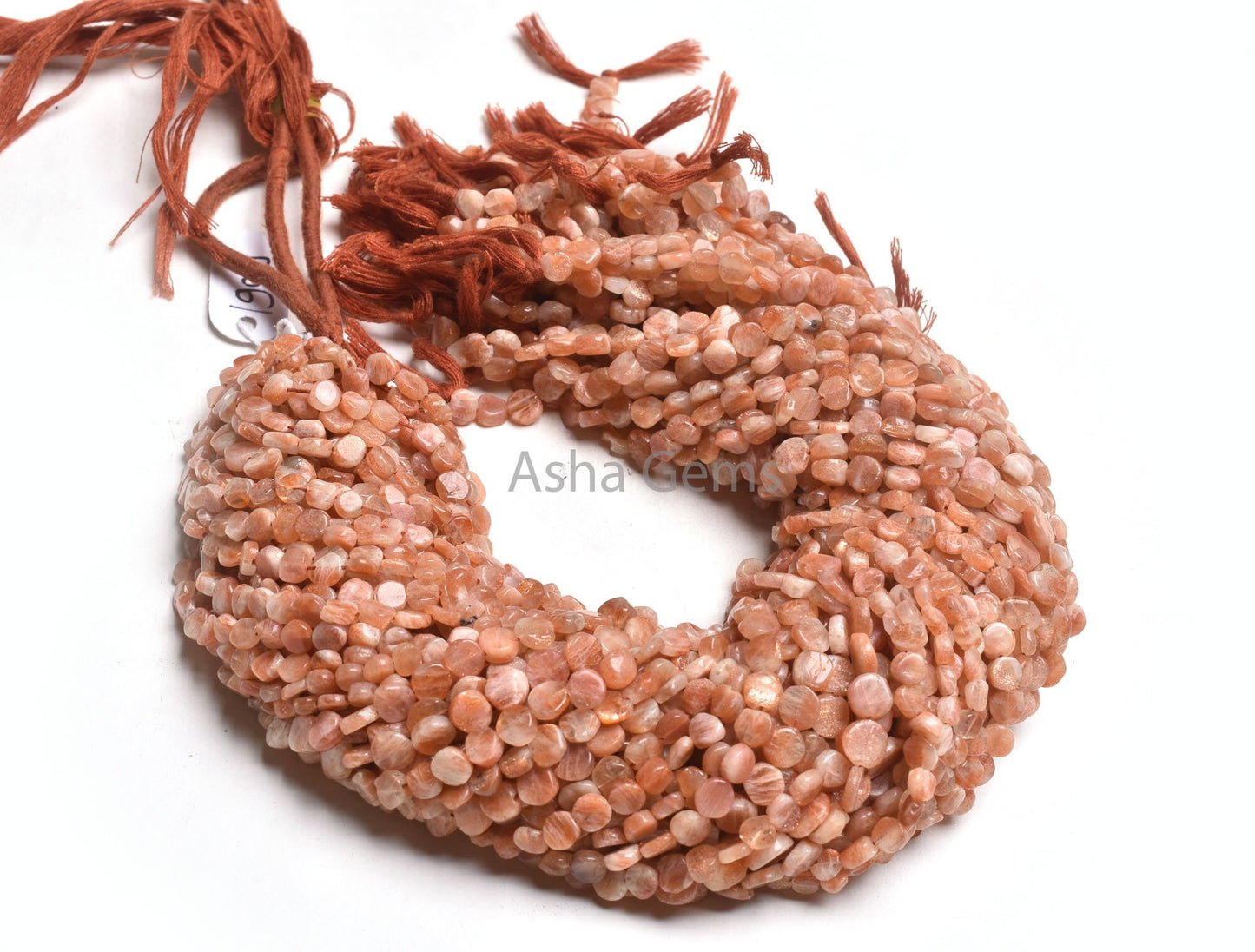 14" Natural Red Sunstone Smooth Coin Shape Gemstone Beads, Red Sunstone Plain Handmade Fancy Coin Straight Drill Sunstone Beads Jewelry SALE