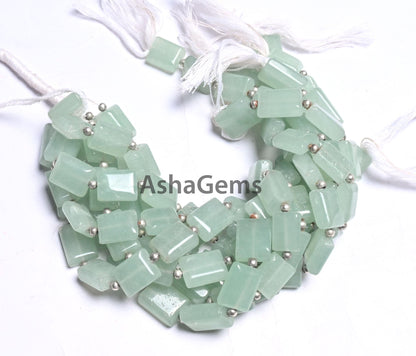 Fine Aventurine Fancy Chiclet Shape Gemstone Beads,9" natural Green Aventurine Rectangle Handmade Straight Drill Margaj Beads Jewelry making