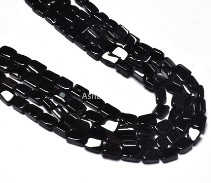 13" Strand Natural Black Spinal Smooth Uneven Rectangle Shape Gemstone Beads,Spinal Handmade Beads,Black spinal Gemstone Jewelry Making SALE