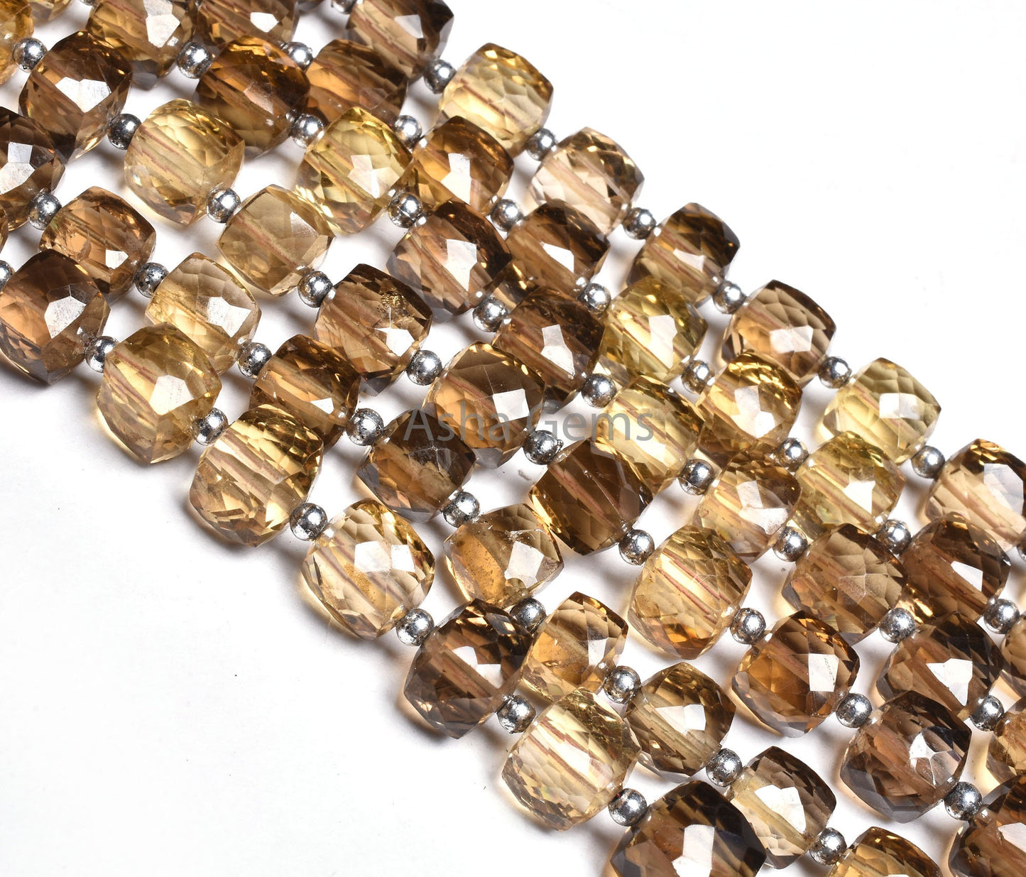 Beautiful Bear Quartz Faceted 3D Cube Box Beads,8.5-10.5mm Lemon Yellow Brown Bear quartz Cube Gemstone Beads, AAA Bear quartz Beads Jewelry