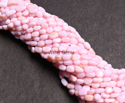 AAA Quality Pink Opal Smooth Nugget Gemstone Loose Beads,5.5-9 mm Pink Opal uneven shape Tiny Tumble Handmade Opal Bead Jewelry Making Craft (AG 22262)