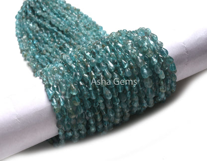 Beautiful Blue Apatite Smooth Drop Gemstone Beads,13" Natural Sky Apatite Handmade Uneven Teardrop Straight Drill Bead, apatite Bead Jewelry