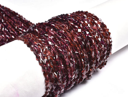 Beautiful Garnet Fancy Rhombus Shape Gemstone Faceted Beads,13"Strand Red Pink Garnet Table Cut Faceted Briolette Rhombus beads AAA Garnet