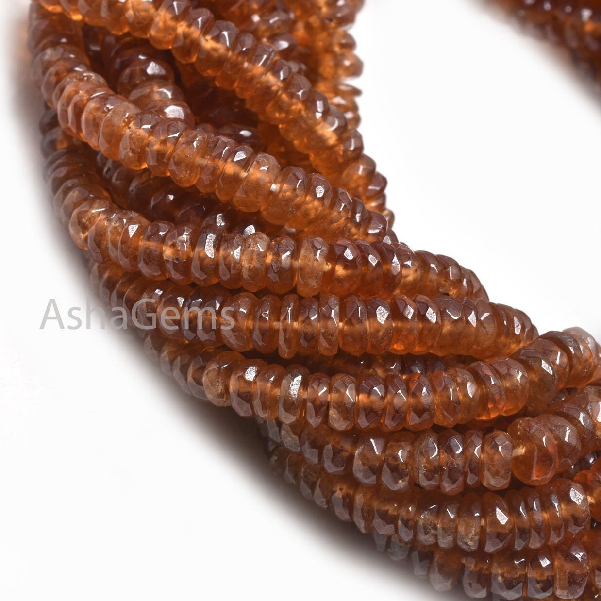 Beautiful Brown Garnet Faceted Flat Wheel Shape Gemstone Beads,17" Hessonite Beads, Natural Hessonite Garnet Heishi Tyre Bead Jewelry Crafts