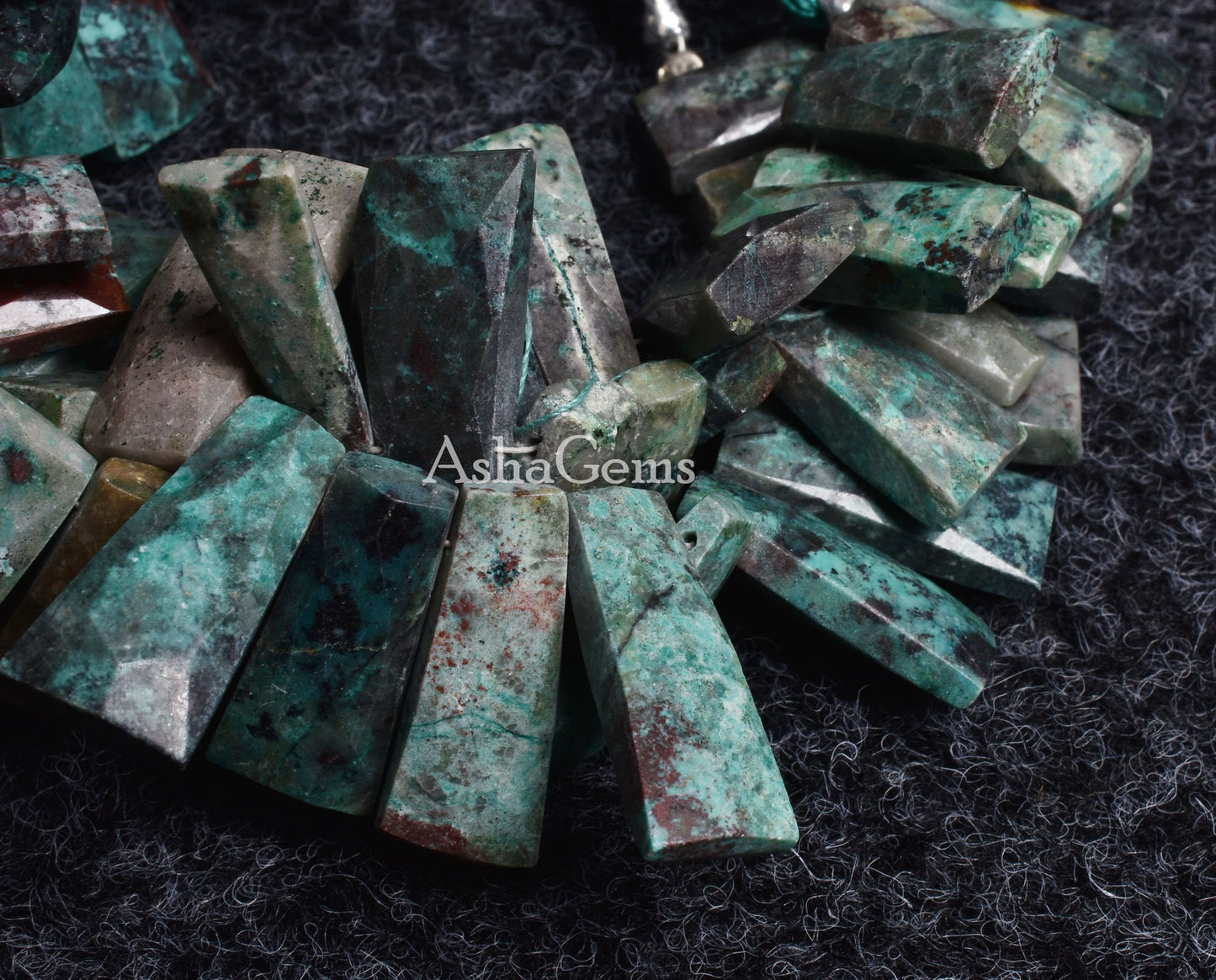 Beautiful Azurite Malachite Fancy Shape Beads,8'' Strand Green Malachite Faceted Beads,Natural Malachite Briolette,Jewelry Making Beads Sale