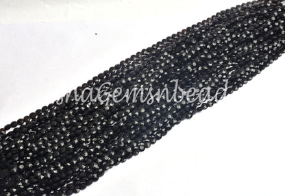 AAA Black Spinel Faceted Coin Shape Beads,6 mm,13" Strand Black Spinel Machine Cut Briolette  Spinel Gemstone Bead Jewelry Making Craft SALE