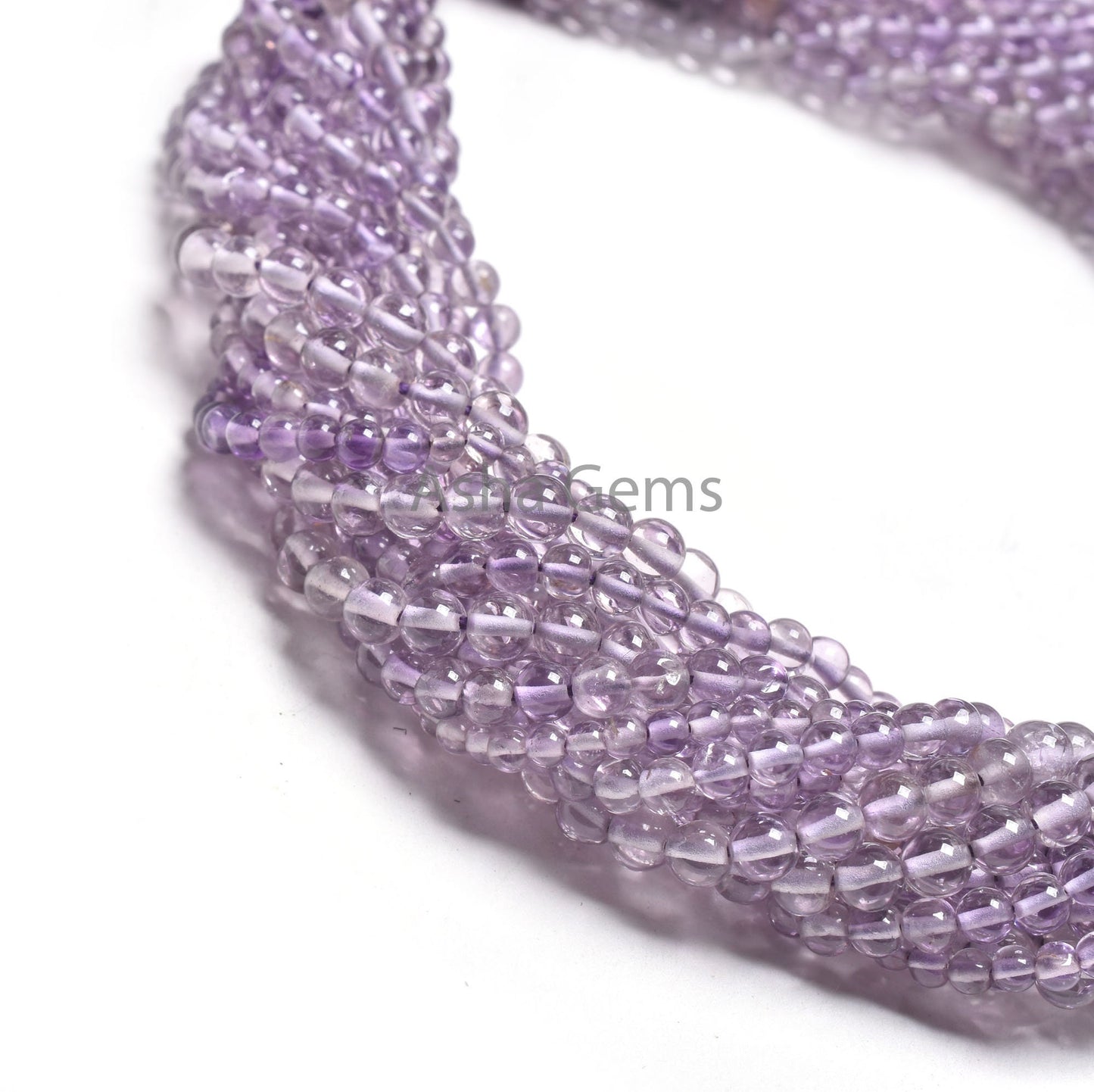 Light Purple Amethyst Smooth Round Shape Gemstone Beads, Fine Brazil Amethyst Round Ball Beads, Blue Amethyst Bead Jewelry Making Craft SALE