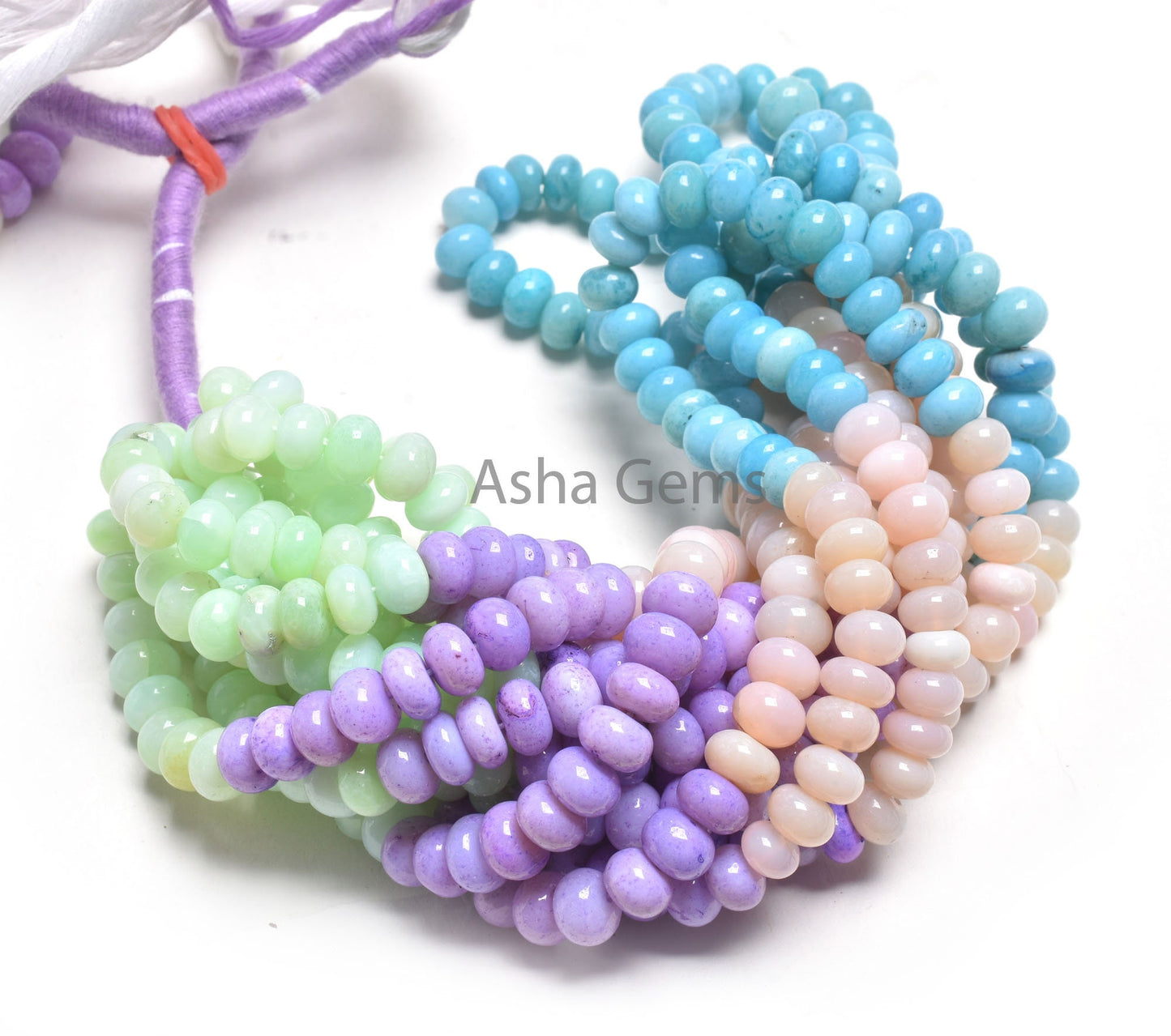 Beautiful Multi Color Opal Gemstone Beads, Shaded Blue Pink Green Blue Lavender Opal Smooth Rondelle Bead Multi Disco Rainbow Opal Bead SALE