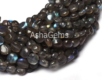 13"Strand Flashy Fire  Labradorite Gemstone Beads, Natural Blue Flash Labradorite Smooth Coin Shape Black Rainbow Beads Handmade Coin Beads,