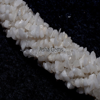 Beautiful 34" Strand Natural White Agate Uncut Chips Gemstone Beads, Fine Agate Raw Rough Smooth Tiny uneven Beads, Agate Beads Jewelry SALE