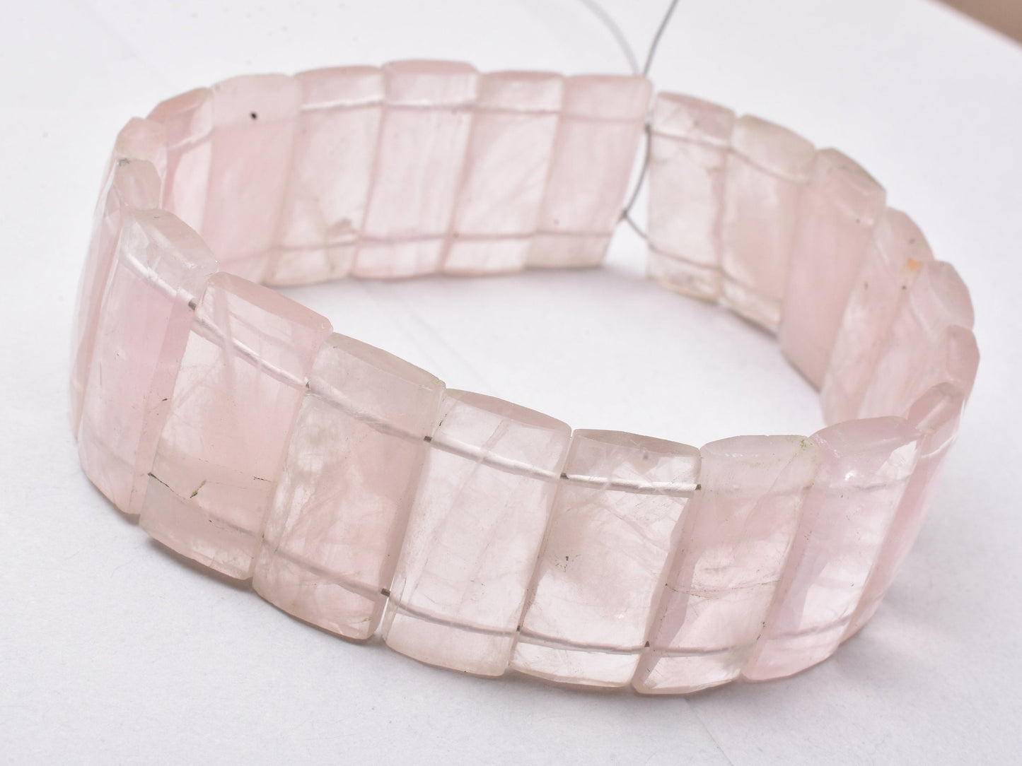 Beautiful Rose Quartz Fancy Chiclet Shape Beads, Natural Pink Rose QuartzFaceted Rectangle Beads For Bracelet, Jewelry Making, Rose Quartz