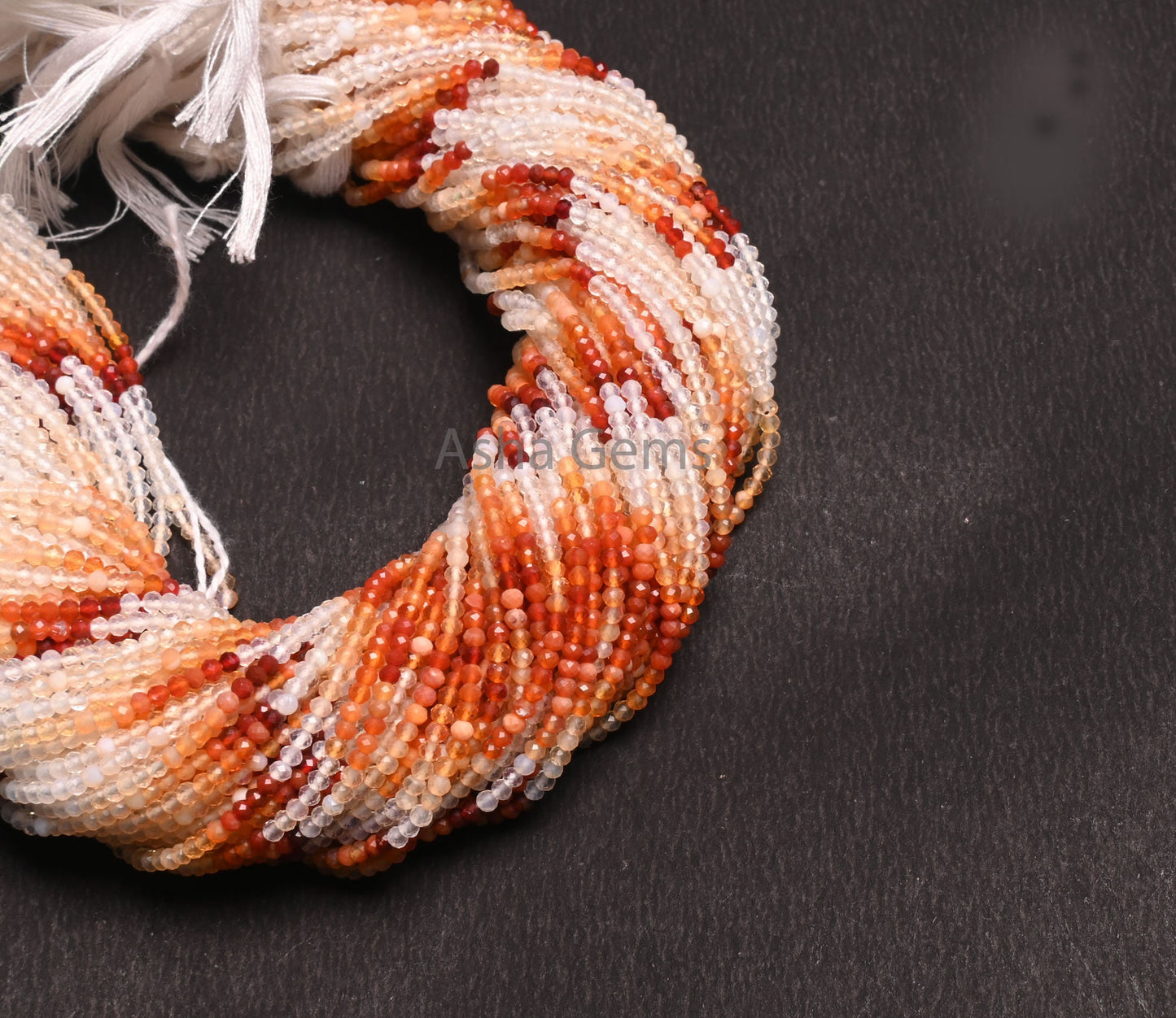 AAA Quality Mexican Fire Opal Micro Cut Faceted Rondelle Beads,2.5 mm Orange Red Shaded Fire Opal machine Cut Beads jewelry Necklace Crafts