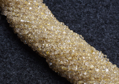 Yellow Lemon Quartz Smooth Drops Shape Beads,3-6mm Natural Lemon Uneven Teardrop Handmade Gemstone side drill Bead, Lemon Beads Jewelry SALE