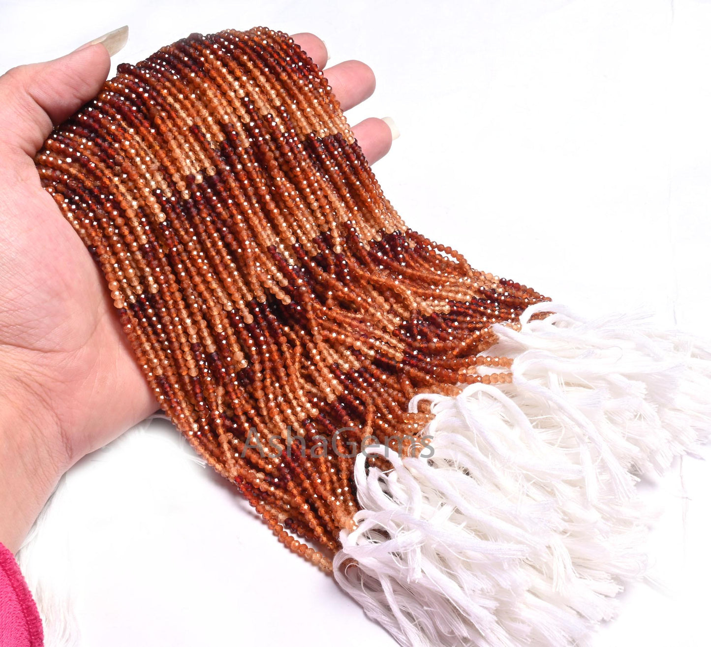 AAA Quality Natural Hessonite Garnet Micro Cut Rondelle Beads,3 mm Shaded Brown Hessonite Machine Cut garnet Faceted Bead Jewelry Craft SALE