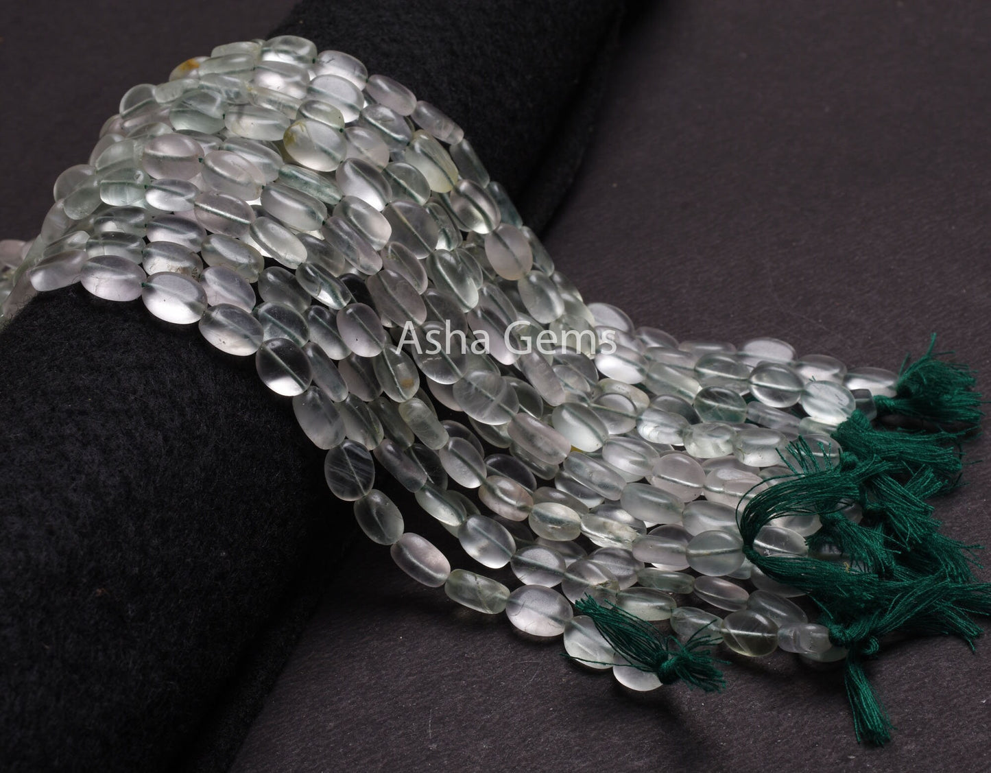 Natural Light Green Fluorite Smooth Oval Shape Handmade Gemstone Beads,12.5"Strand Fluorite Mani Oval Straight Drill Bead Jewelry Craft SALE