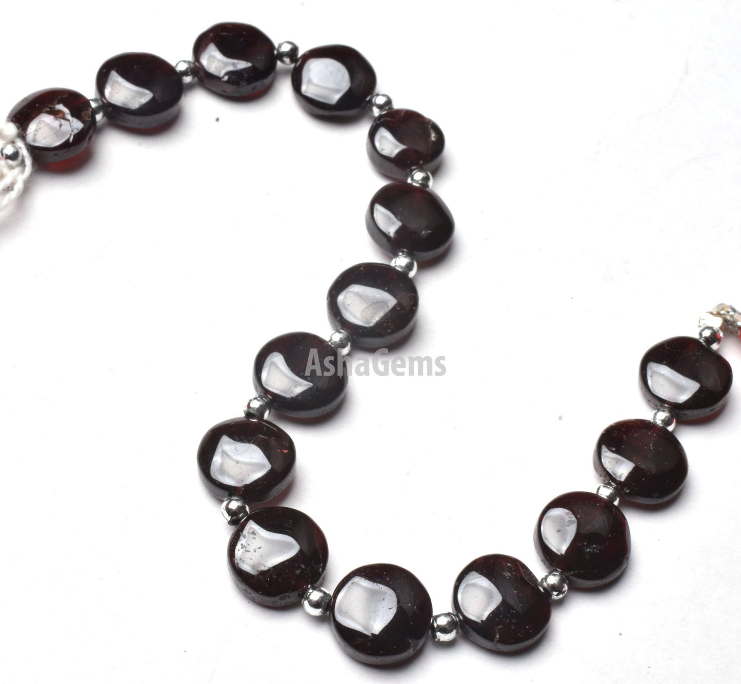 8"Strand Natural Red Garnet Coin Shape Beads,9.50- 11 mm Garnet Smooth Coin Beads, Loose Gemstone Beads Handmade Garnet Beads For Jewelry
